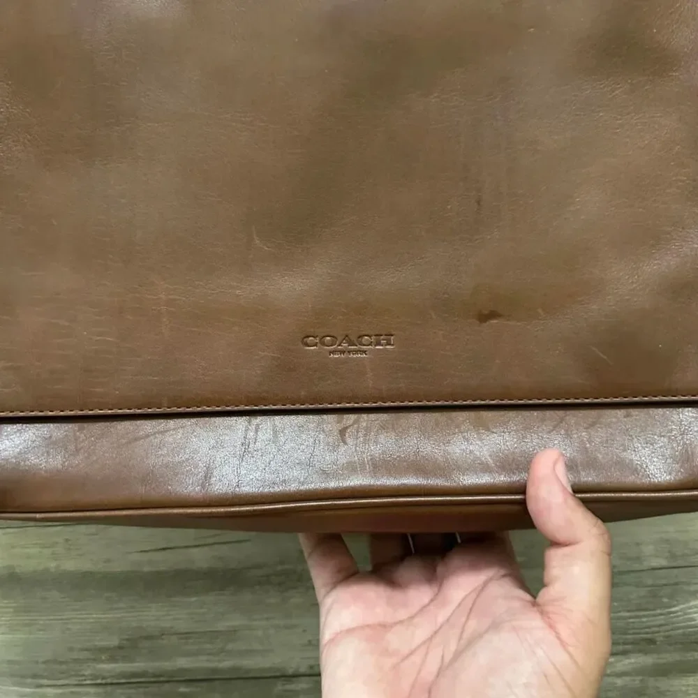 Vintage Coach Metropolitan Brown Leather Messenger Bag